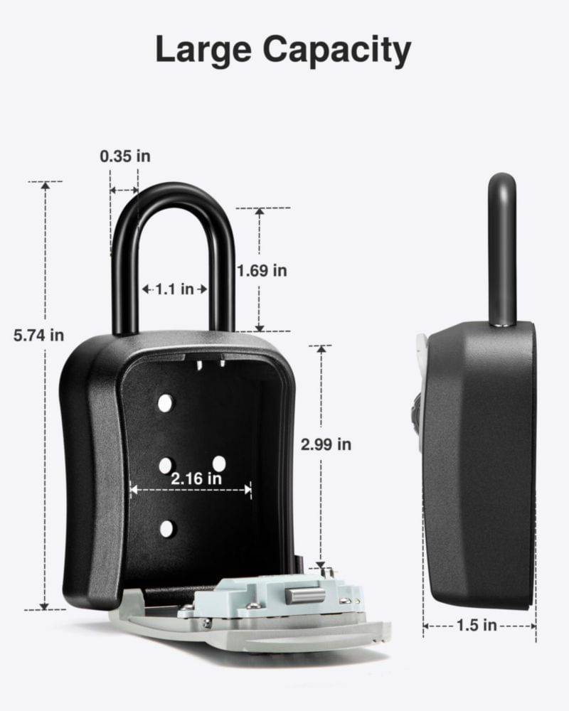 Cerradura Puroma de combinación de 4 dígitos gris para exteriores