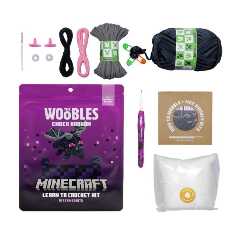Kit de Ganchillo The Woobles Minecraft Dragón Ender – Nuevo