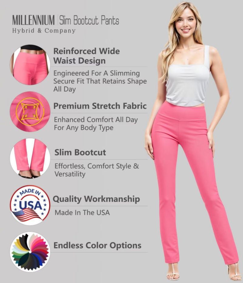 Pantalones Hybrid & Company P44972BL Pink Flamingo M
