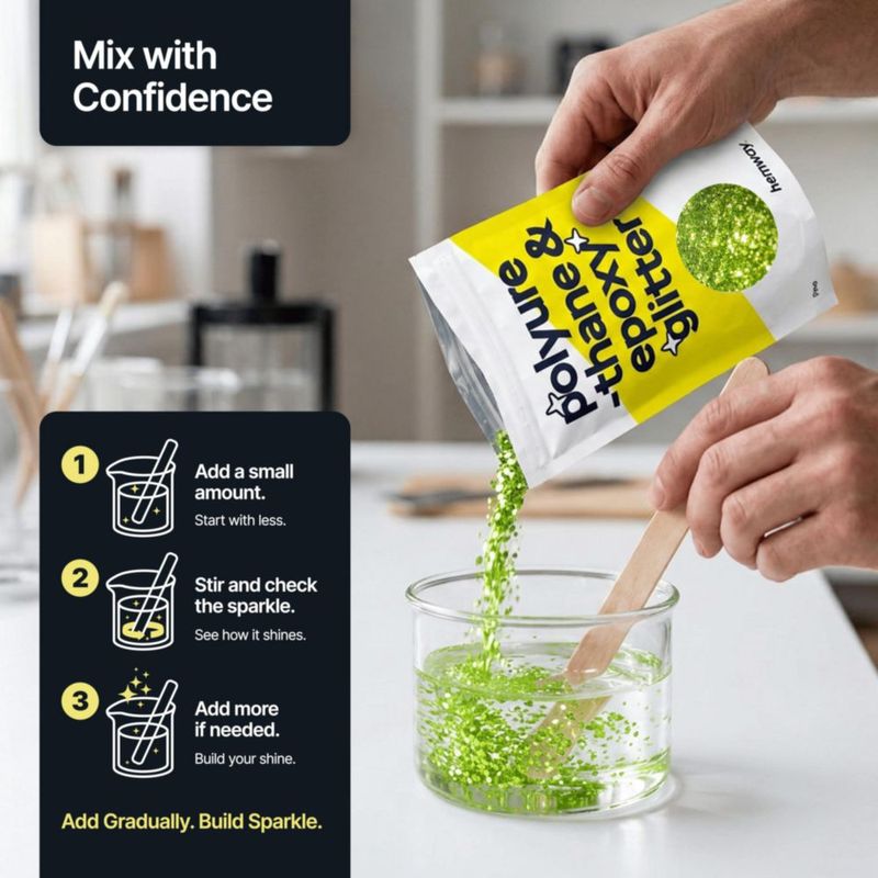 Purpurina Hemway 100 g Verde Lima en Escamas Gruesas para Resina