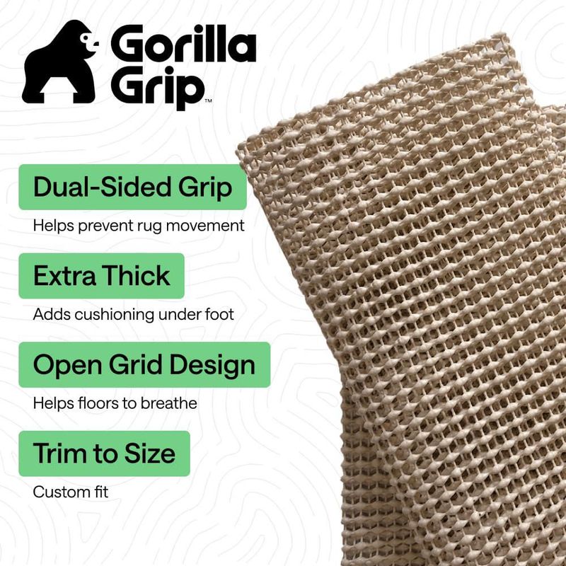 Almohadilla antideslizante para alfombra GORILLA GRIP 142x178 cm Beige