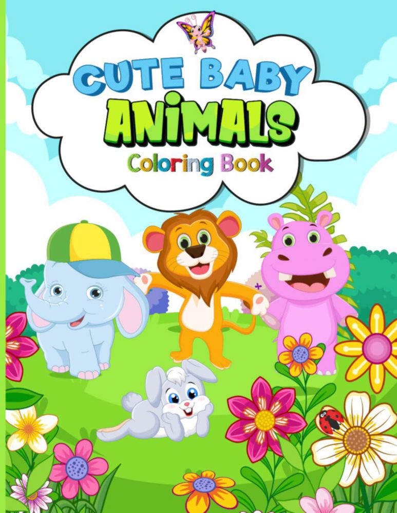 Libro para colorear Majosta: Tiernos animales bebés
