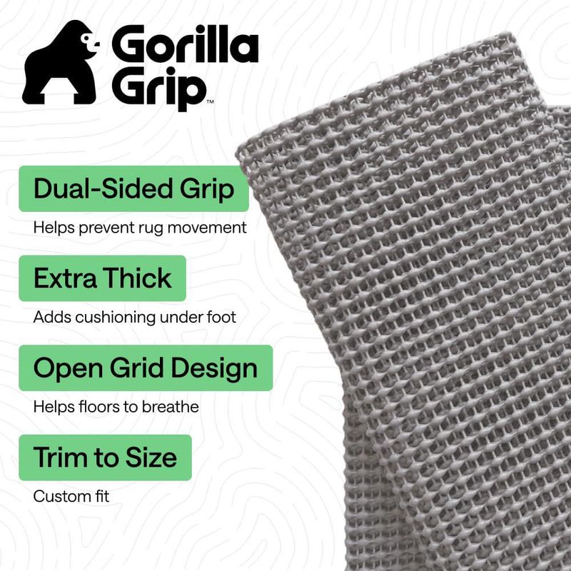 Almohadilla Antideslizante GORILLA GRIP 137x178 cm Gris