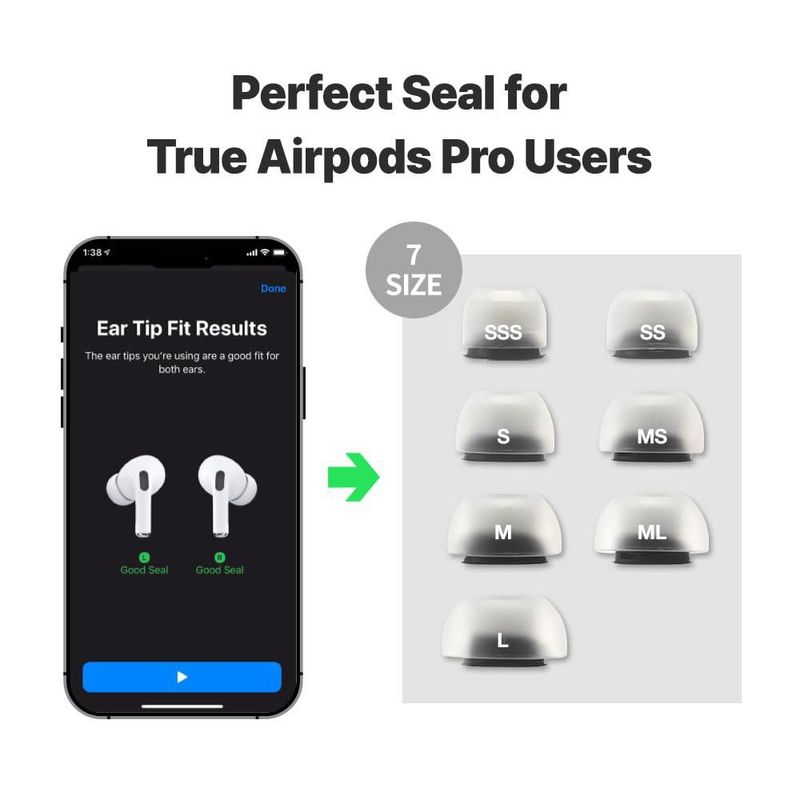 Puntas de silicona médica AZLA MAX para AirPods Pro