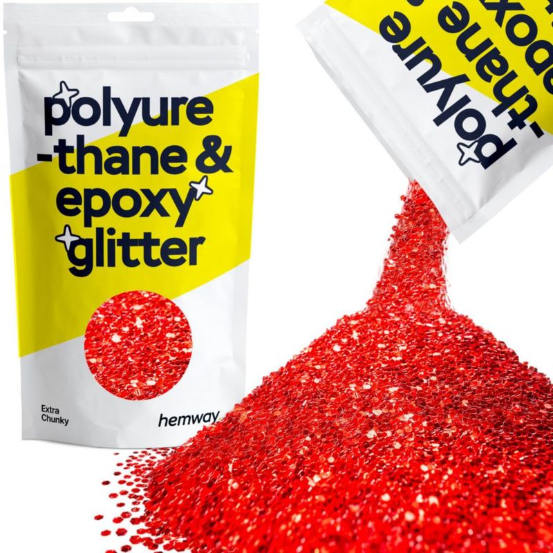 Purpurina Hemway Roja 100 g Extra Gruesa para Resina