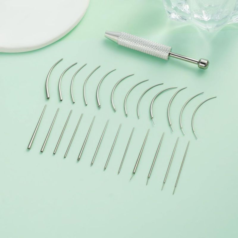 Uni-J Herramienta de Aguja Cónica con Agarrador de Bola para Cambiar Joyería - Kit de Estiramiento sin Rosca/Rosca Interna/Rosca Externa 14G 16G 18G