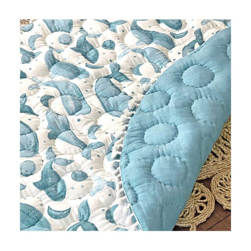 Alfombra de Actividades para Bebé Crane con Estampado de Ballena 102 cm x 102 cm