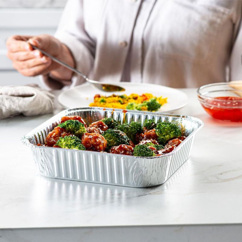 Bandeja para hornear GUSTO 20 cm 25 unidades desechables de aluminio