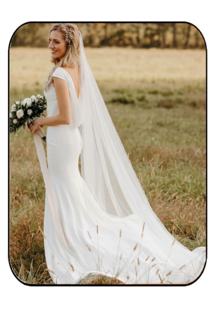 Velo de Boda HEREAD 300 cm Largo Tipo Catedral Blanco