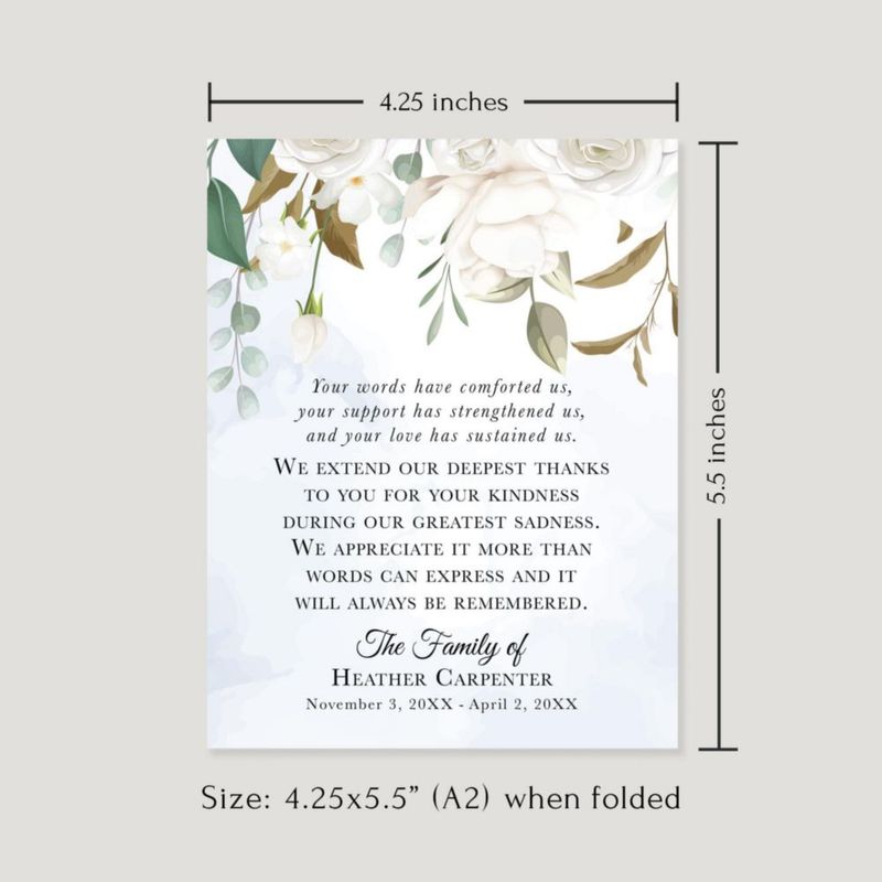 Tarjeta de agradecimiento floral Hello Love Goods