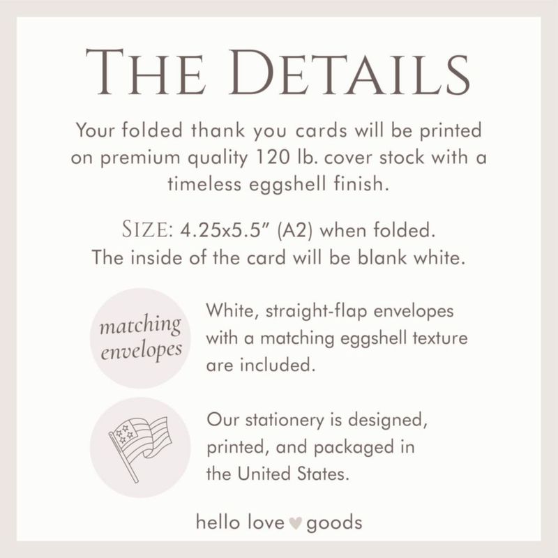 Tarjeta de agradecimiento floral Hello Love Goods