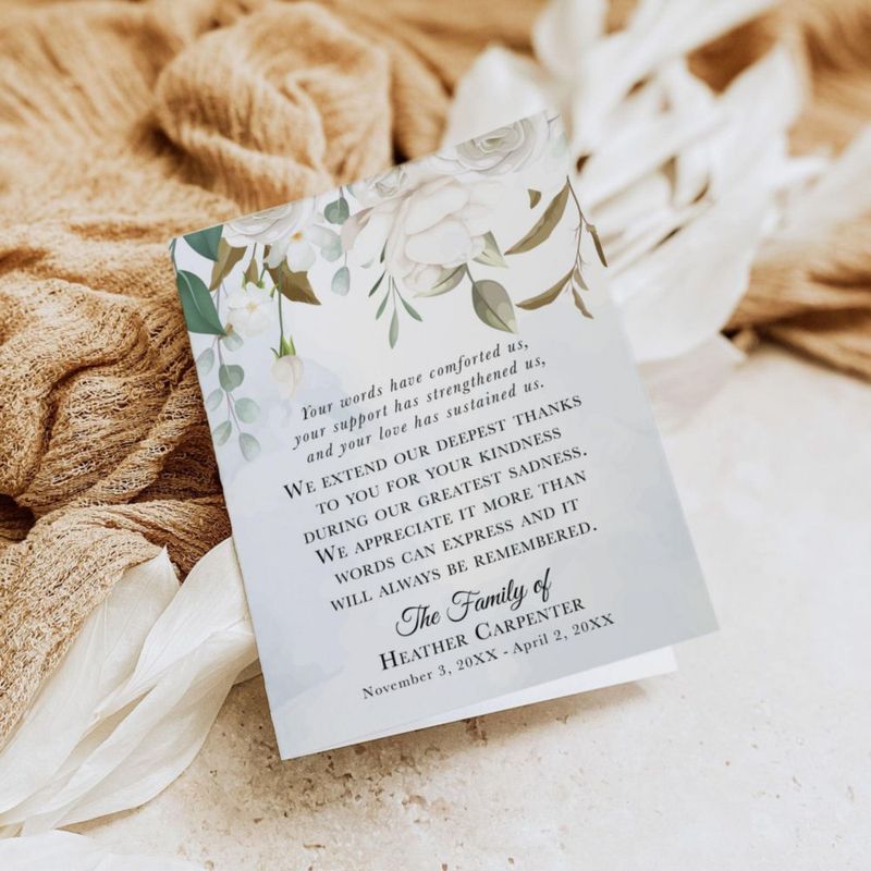 Tarjeta de agradecimiento floral Hello Love Goods