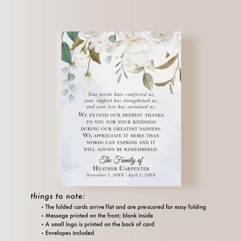 Tarjeta de agradecimiento floral Hello Love Goods