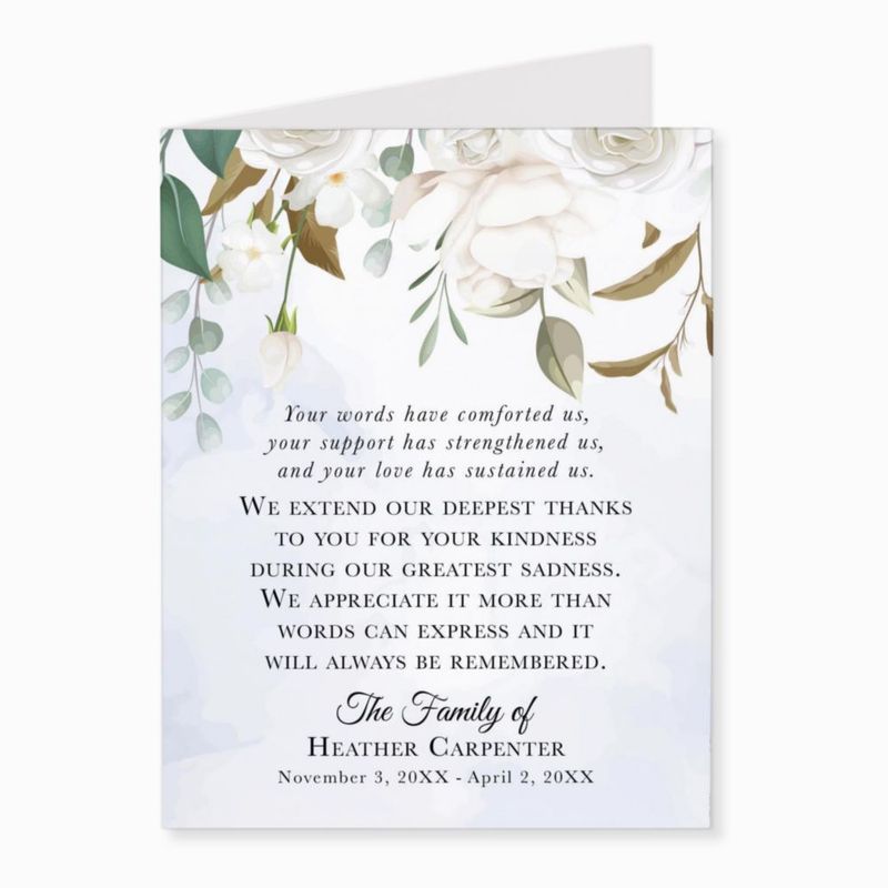 Tarjeta de agradecimiento floral Hello Love Goods