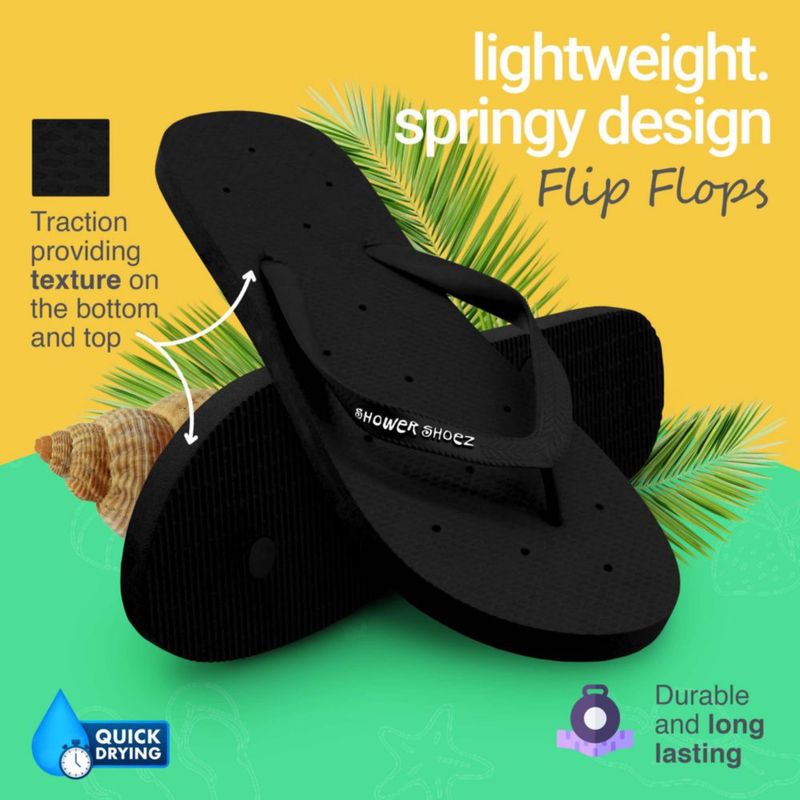 Sandalia Shower Shoez Negra 28‑29 cm Antideslizante