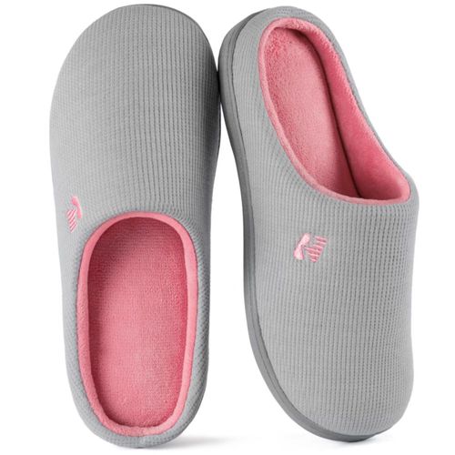 Pantufla RockDove 27-28 cm Gris/Rosa con espuma viscoelástica