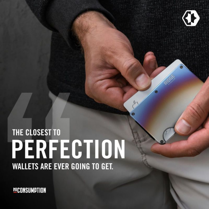 BILLETERA The Ridge Burnt Titanium para hombre con protección RFID