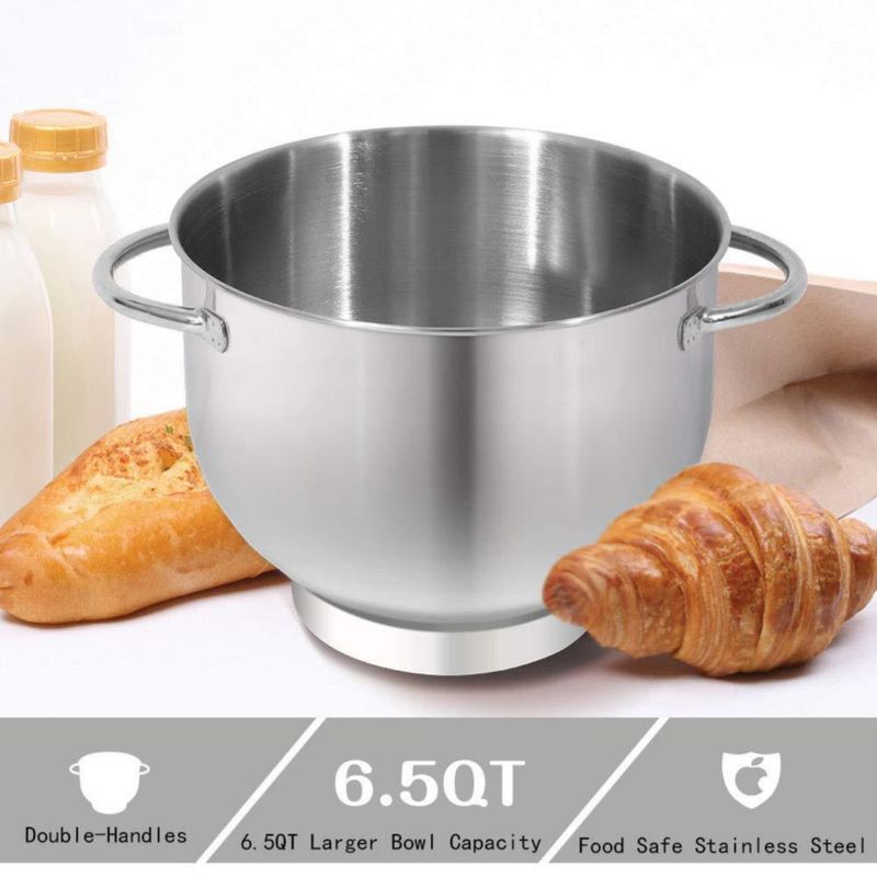 Batidora de pie Aucma 6.5QT 660W 6 velocidades Champagne
