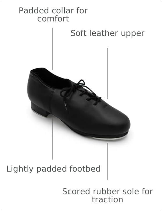Zapato de claqué Capezio 7.5M negro de cuero