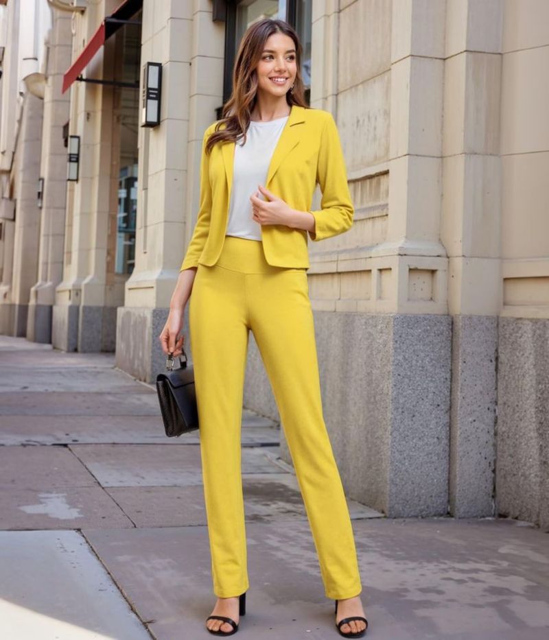 PANTALONES Hybrid & Company P44972BLX Amarillo 1X