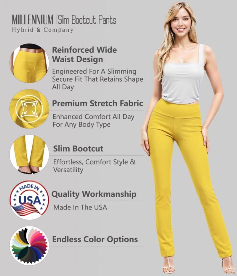PANTALONES Hybrid & Company P44972BLX Amarillo 1X