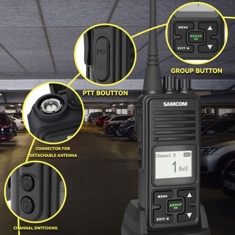 Radios de dos vías SAMCOM FPCN10A pack de 6 con auriculares