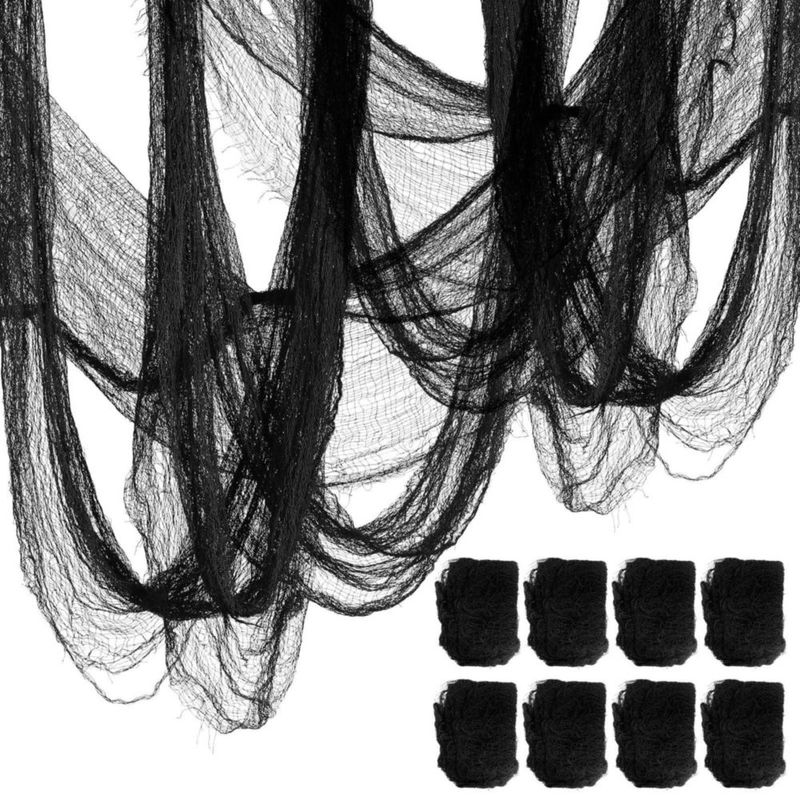 Tela OKBA de Gasa Negra 30x72 pulgadas (8 unidades) – Halloween