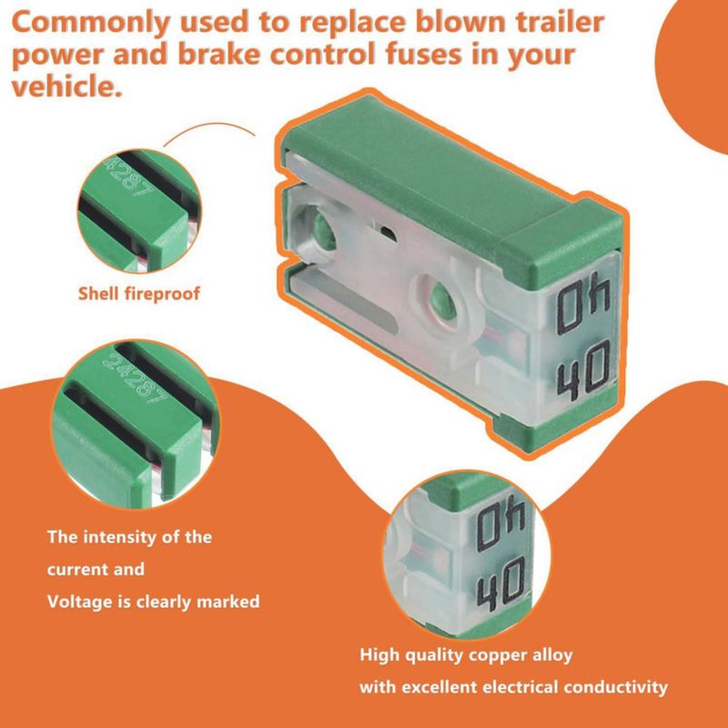 Fusible JAMHER 40A 32V paquete de 10 mini cartucho MCASE