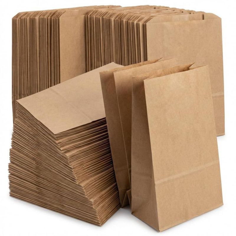 Bolsas de almuerzo Mr Miracle 100 unidades 25 × 13 × 8 cm kraft marrón