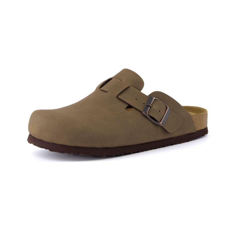 CUSHIONAIRE Hana Zuecos de Corcho con Plantilla para Mujer Slip‑On Otoñal Marrón 8