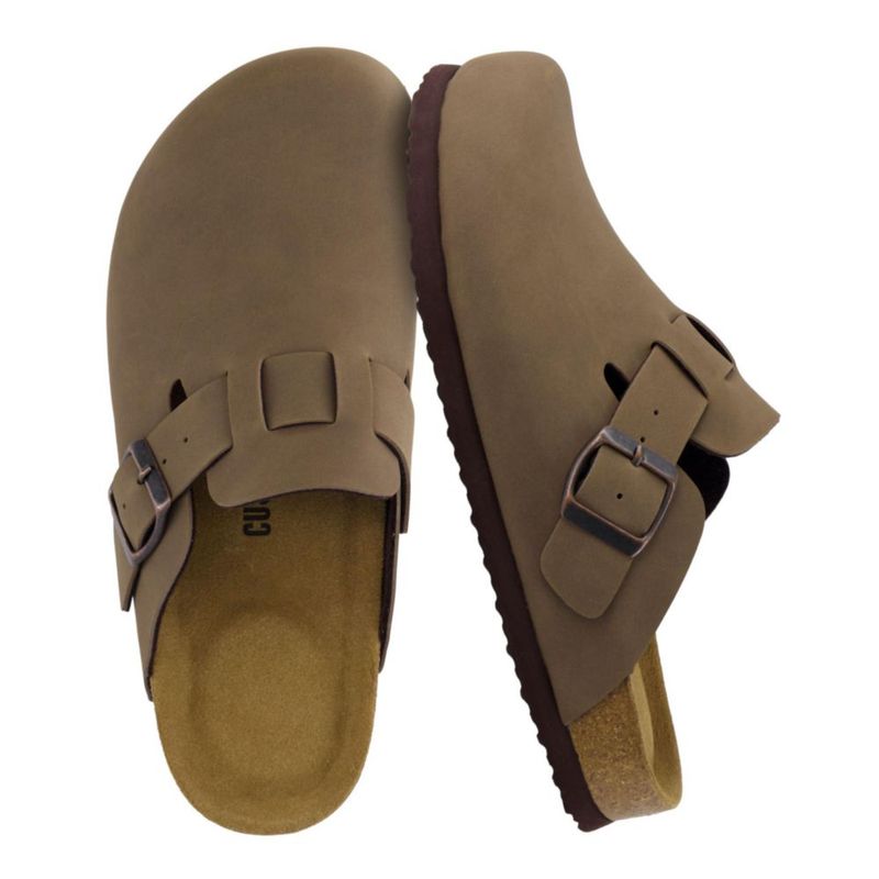 CUSHIONAIRE Hana Zuecos de Corcho con Plantilla para Mujer Slip‑On Otoñal Marrón 8
