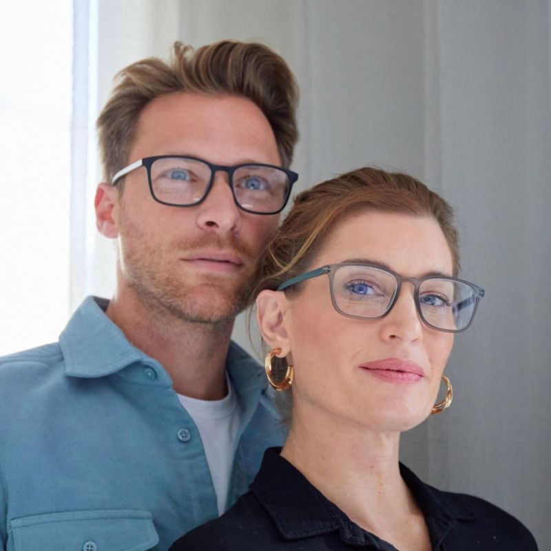 Gafas de Lectura OPULIZE Azul +2.5 con Bisagras de Resorte