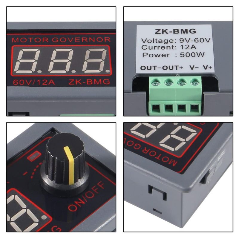 Controlador de motor Alinan 12V/24V/60V 500W PWM con pantalla LCD