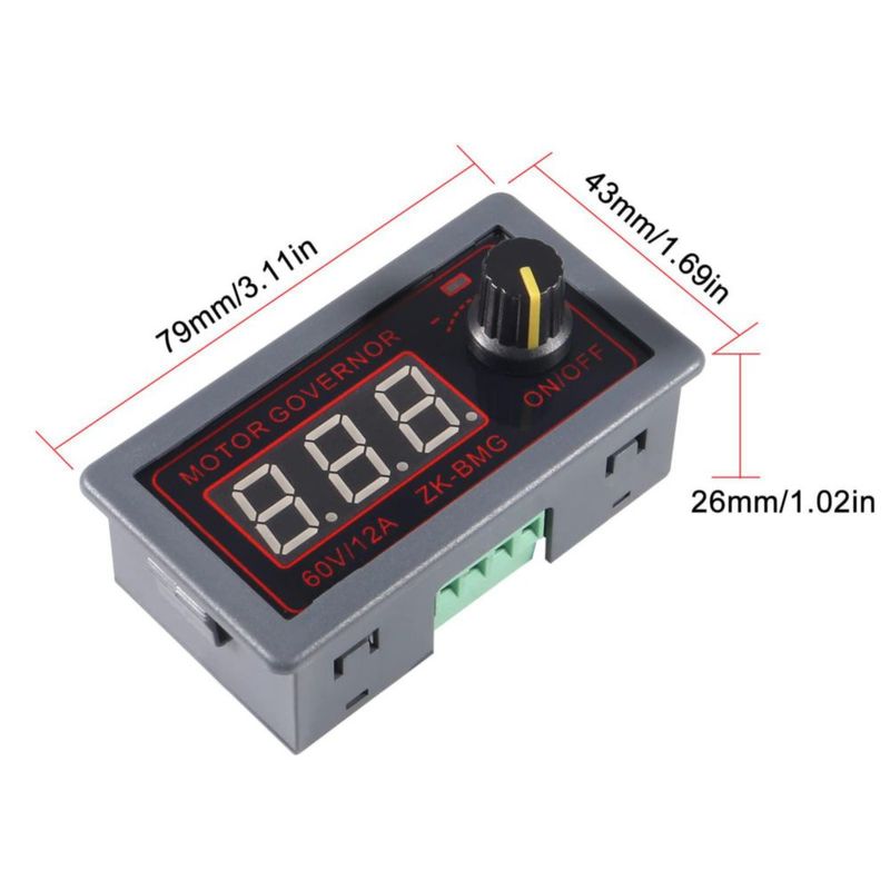Controlador de motor Alinan 12V/24V/60V 500W PWM con pantalla LCD