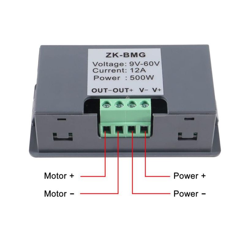 Controlador de motor Alinan 12V/24V/60V 500W PWM con pantalla LCD