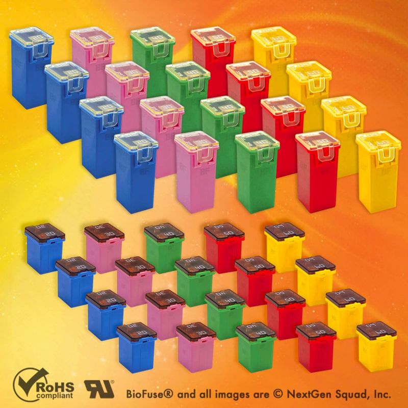 Juego de 40 fusibles BioFuse JCASE/LPJCASE 20‑60 A