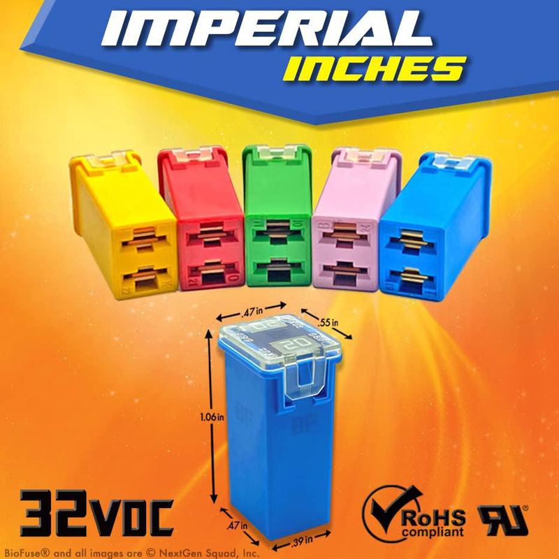 Juego de 40 fusibles BioFuse JCASE/LPJCASE 20‑60 A