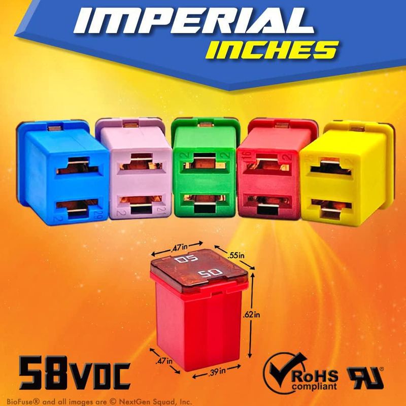 Juego de 40 fusibles BioFuse JCASE/LPJCASE 20‑60 A