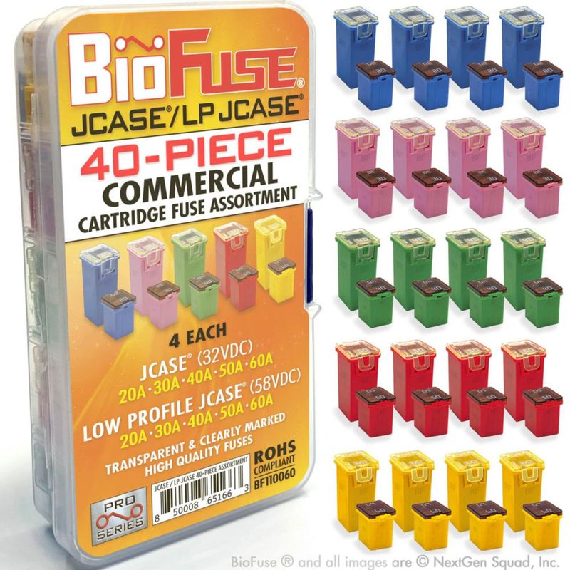 Juego de 40 fusibles BioFuse JCASE/LPJCASE 20‑60 A