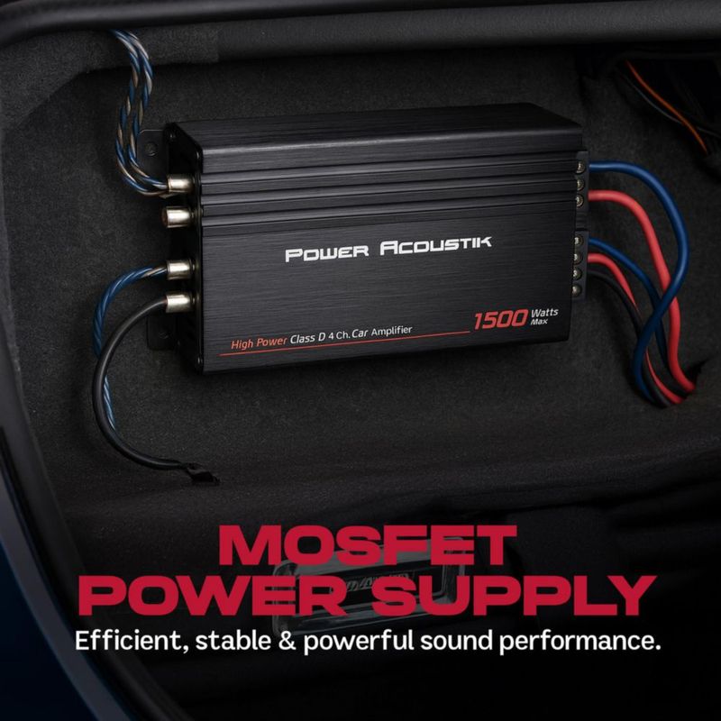 Amplificador de coche Power Acoustik 1500 W Clase D 4 canales
