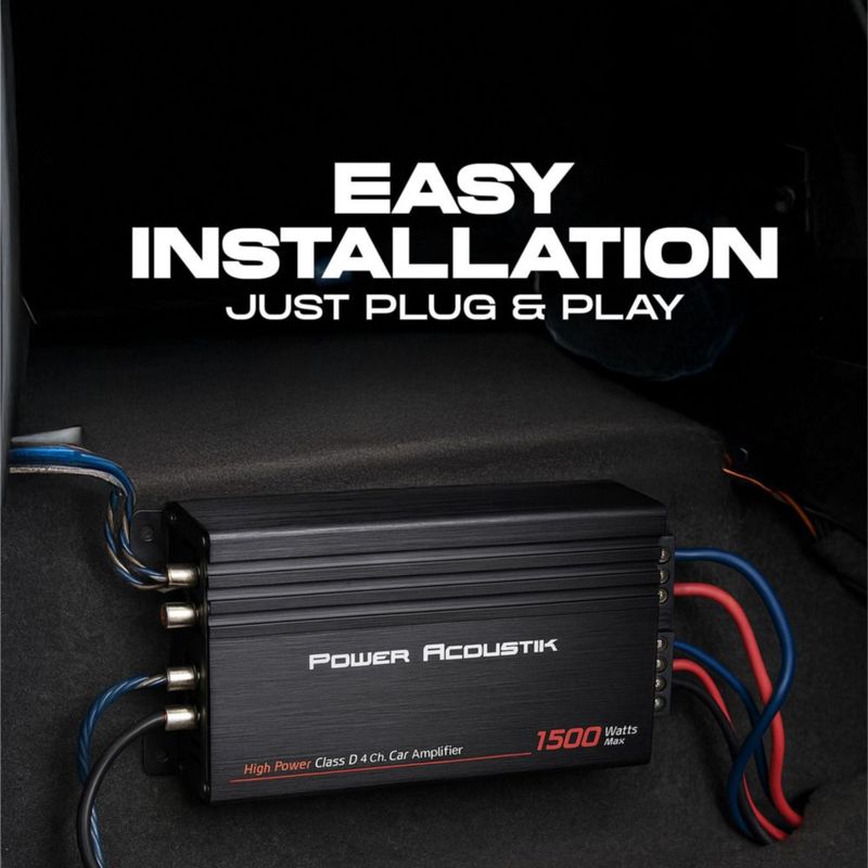 Amplificador de coche Power Acoustik 1500 W Clase D 4 canales
