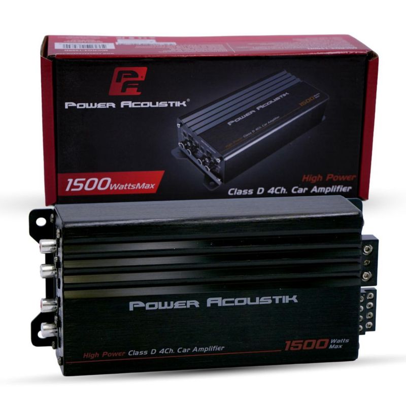 Amplificador de coche Power Acoustik 1500 W Clase D 4 canales