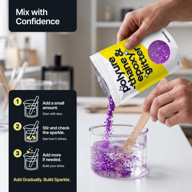 Purpurina Hemway Púrpura 100 g Extra Gruesa para Resina