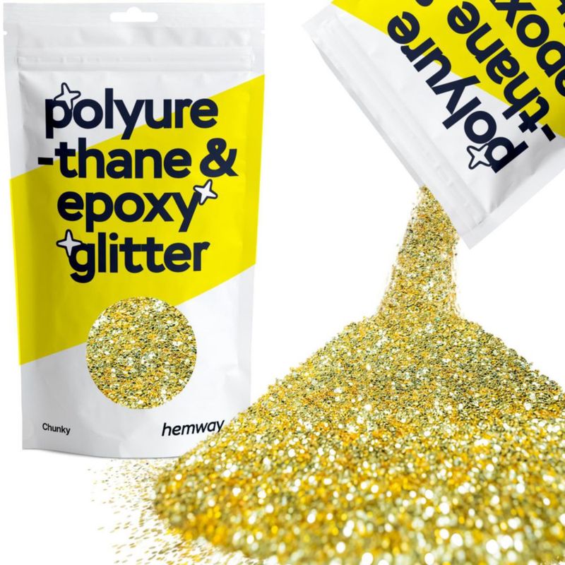 Purpurina Hemway Oro 100 g Granulosa para Resina de Poliuretano y Epoxi