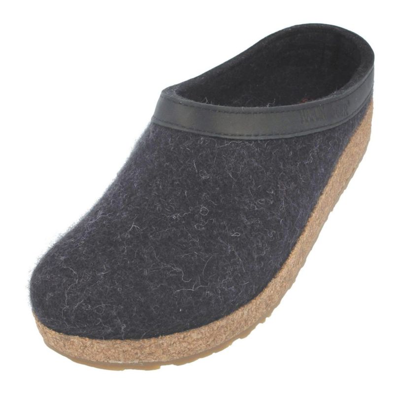 Zueco de fieltro HAFLINGER GZL gris carbón (77) EU 42