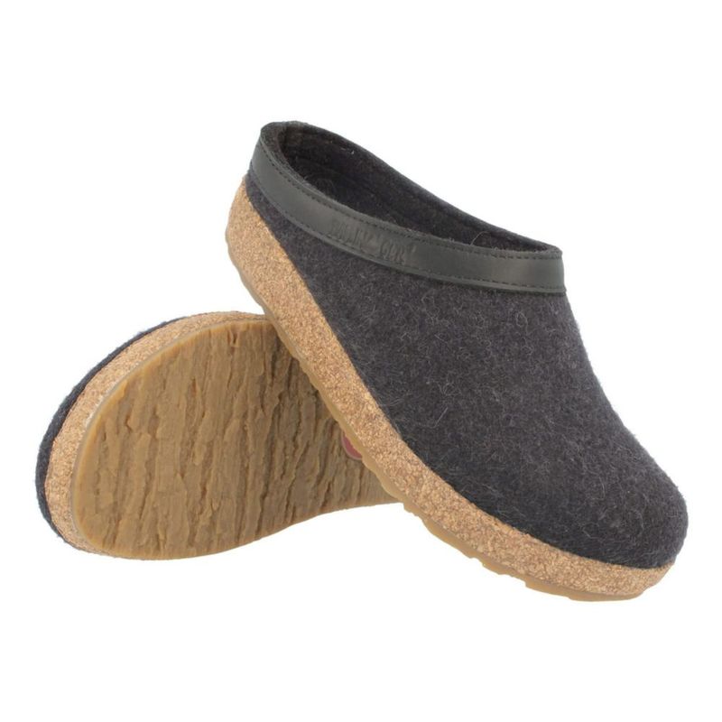 Zueco de fieltro HAFLINGER GZL gris carbón (77) EU 42