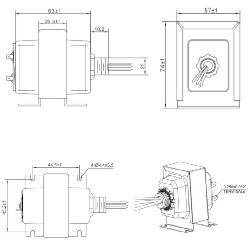 Transformador HQRP 24V 40VA 120V a 24V certificado UL