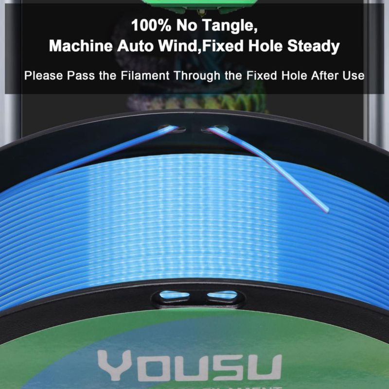 Filamento PLA Yousu 175 mm 6 kg Arcoíris Tricolor