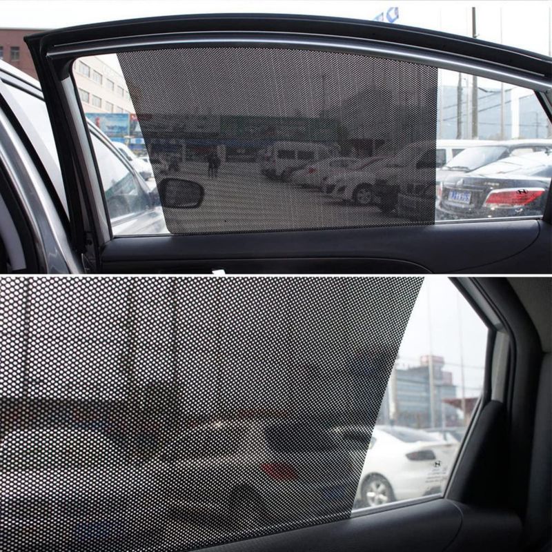 Cortina para Ventana Blilo 42 × 38 cm Negra de Adhesión Estática