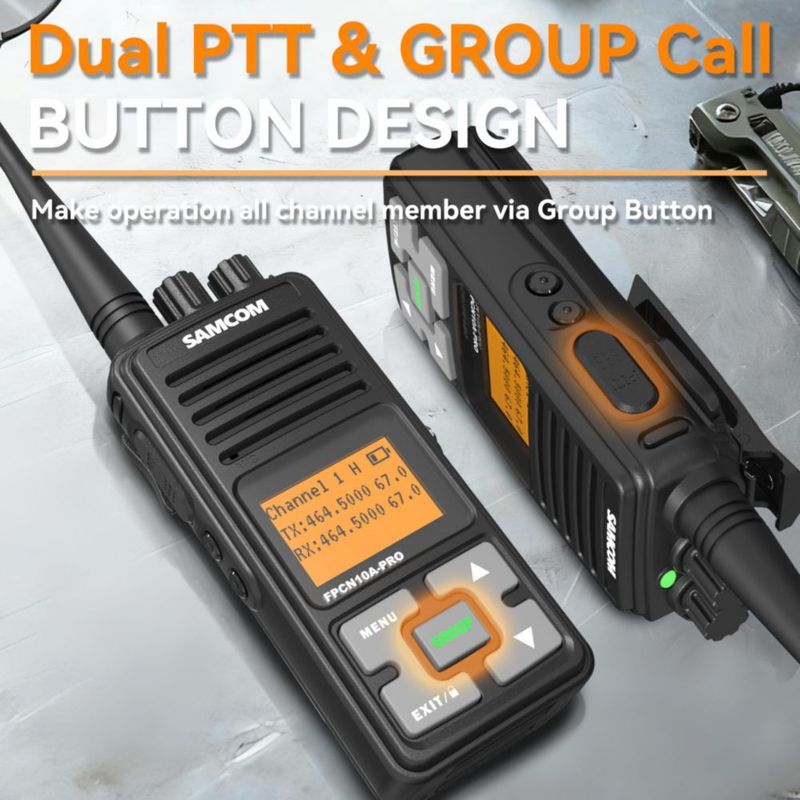 Radio de dos vías SAMCOM FPCN10A-PRO pack de 6 unidades UHF de largo alcance